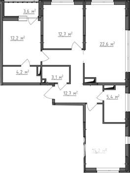 3-к квартира, вторичка, 90м2, 9/9 этаж