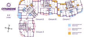 1-к квартира, вторичка, 52м2, 8/17 этаж