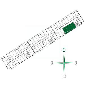 3-к квартира, строящийся дом, 78м2, 4/17 этаж