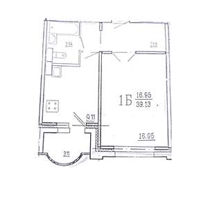 1-к квартира, вторичка, 38м2, 3/10 этаж