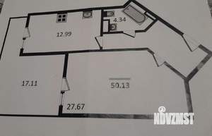 1-к квартира, вторичка, 63м2, 13/17 этаж