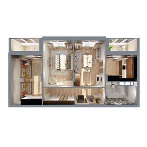 3-к квартира, строящийся дом, 78м2, 1/17 этаж