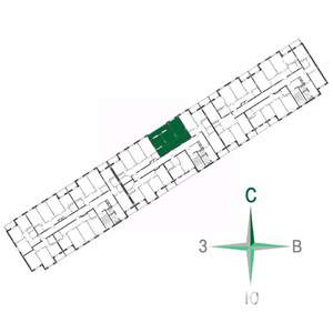 2-к квартира, строящийся дом, 57м2, 17/17 этаж