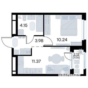 1-к квартира, вторичка, 31м2, 16/17 этаж