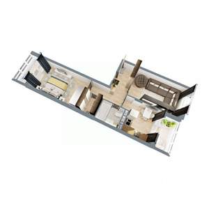 2-к квартира, строящийся дом, 60м2, 7/17 этаж