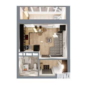 Студия квартира, строящийся дом, 26м2, 3/17 этаж