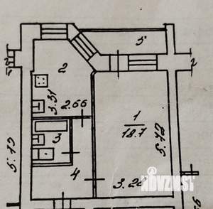 1-к квартира, вторичка, 38м2, 4/5 этаж