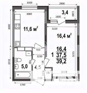 1-к квартира, вторичка, 40м2, 15/17 этаж