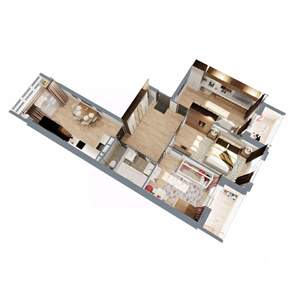 3-к квартира, строящийся дом, 80м2, 14/17 этаж