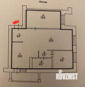 3-к квартира, вторичка, 76м2, 2/11 этаж