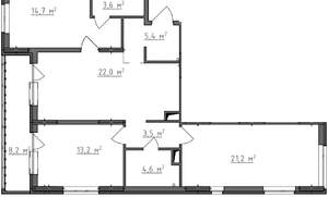 3-к квартира, вторичка, 92м2, 8/9 этаж