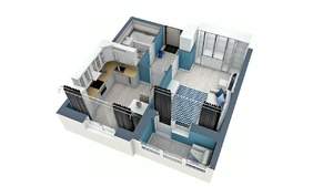 1-к квартира, строящийся дом, 40м2, 16/17 этаж