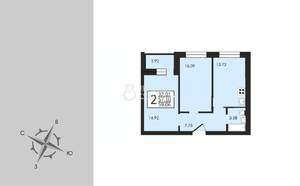 2-к квартира, вторичка, 60м2, 6/8 этаж