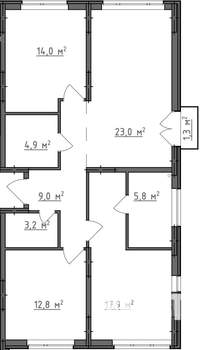 3-к квартира, вторичка, 91м2, 1/9 этаж