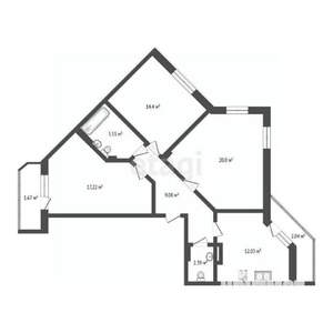 3-к квартира, вторичка, 81м2, 3/12 этаж