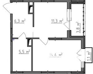 1-к квартира, вторичка, 40м2, 5/9 этаж