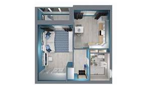 1-к квартира, вторичка, 40м2, 1/17 этаж