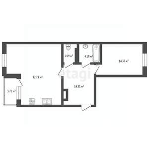 2-к квартира, вторичка, 68м2, 16/18 этаж