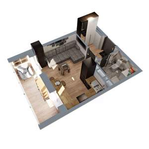 Студия квартира, строящийся дом, 26м2, 14/17 этаж