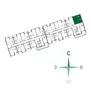 1-к квартира, строящийся дом, 39м2, 17/17 этаж