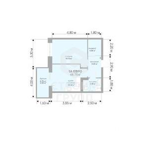 1-к квартира, вторичка, 49м2, 5/17 этаж