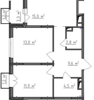2-к квартира, вторичка, 59м2, 7/9 этаж