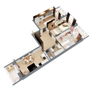 3-к квартира, строящийся дом, 80м2, 14/17 этаж