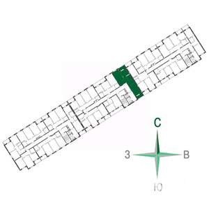 2-к квартира, строящийся дом, 60м2, 14/17 этаж
