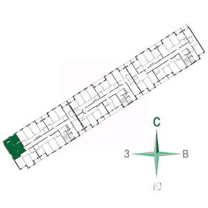 2-к квартира, вторичка, 51м2, 1/17 этаж