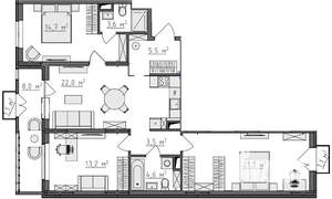 3-к квартира, вторичка, 93м2, 3/9 этаж