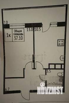 1-к квартира, вторичка, 37м2, 3/18 этаж