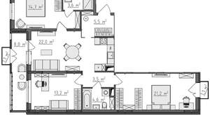 3-к квартира, вторичка, 93м2, 3/9 этаж