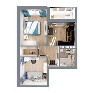 2-к квартира, вторичка, 45м2, 10/17 этаж