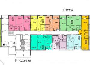 2-к квартира, строящийся дом, 59м2, 1/17 этаж