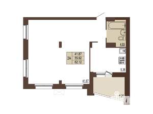 2-к квартира, вторичка, 62м2, 3/17 этаж