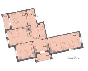 3-к квартира, вторичка, 132м2, 1/3 этаж