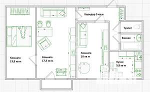 3-к квартира, вторичка, 56м2, 3/5 этаж