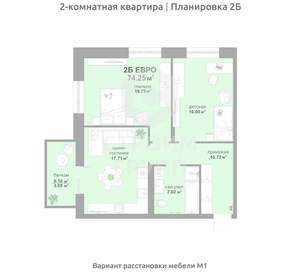2-к квартира, вторичка, 74м2, 13/17 этаж