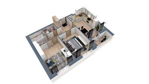 2-к квартира, строящийся дом, 59м2, 1/17 этаж