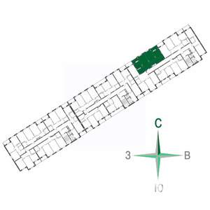 3-к квартира, строящийся дом, 74м2, 11/17 этаж