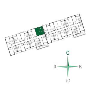 1-к квартира, вторичка, 39м2, 12/17 этаж