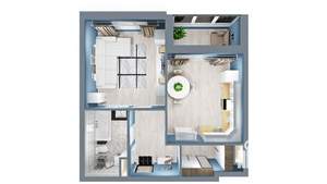 1-к квартира, строящийся дом, 39м2, 4/17 этаж