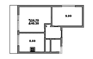 2-к квартира, вторичка, 40м2, 5/12 этаж