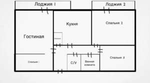 3-к квартира, вторичка, 64м2, 5/5 этаж