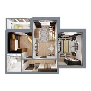 2-к квартира, строящийся дом, 52м2, 8/17 этаж