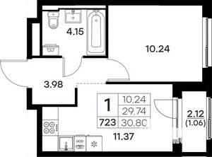 1-к квартира, вторичка, 31м2, 13/17 этаж