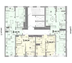 1-к квартира, вторичка, 34м2, 6/17 этаж