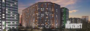 2-к квартира, строящийся дом, 59м2, 17/17 этаж