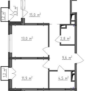 2-к квартира, вторичка, 59м2, 5/9 этаж