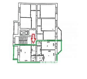 2-к квартира, вторичка, 68м2, 5/6 этаж